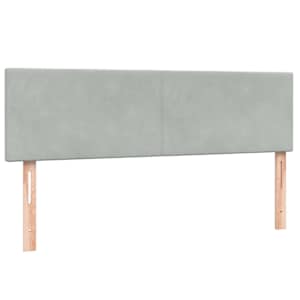 Box spring postel s matrací a LED světle šedá 160x210 cm samet - obrázek 7
