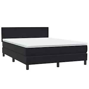 Box spring postel s matrací a LED černá 160x210 cm samet - obrázek 5