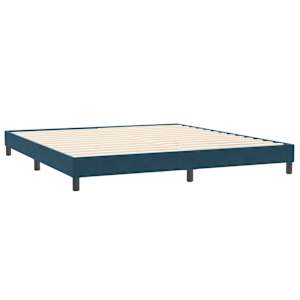 Box spring postel s matrací a LED tmavě modrá 200x210 cm samet - obrázek 6