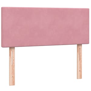 Box spring postel s matrací a LED růžová 120x220 cm samet - obrázek 7