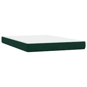 Box spring postel s matrací a LED tmavě zelená 160x220 cm samet - obrázek 8
