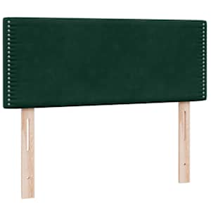 Box spring postel s matrací a LED tmavě zelená 120x210 cm samet - obrázek 7