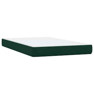 Box spring postel s matrací a LED tmavě zelená 120x210 cm samet - obrázek 8