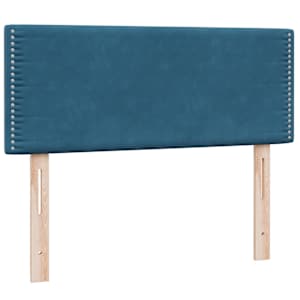 Box spring postel s matrací a LED tmavě modrá 120x210 cm samet - obrázek 7