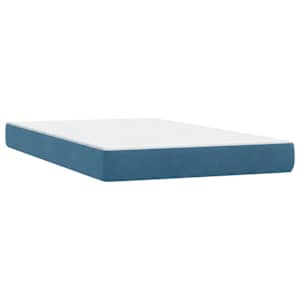 Box spring postel s matrací a LED tmavě modrá 120x210 cm samet - obrázek 8