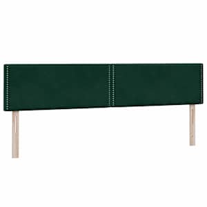 Box spring postel s matrací a LED tmavě zelená 200x210 cm samet - obrázek 7
