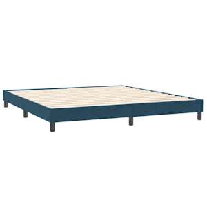 Box spring postel s matrací a LED tmavě modrá 200x210 cm samet - obrázek 6