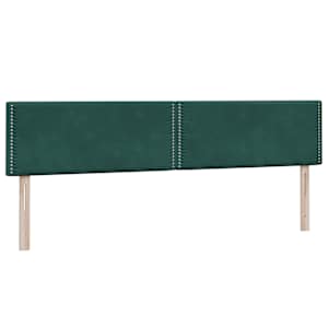Box spring postel s matrací a LED tmavě zelená 180x220 cm samet - obrázek 7