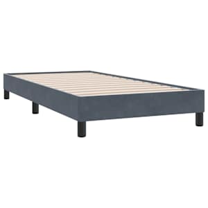 Box spring postel s matrací a LED tmavě šedá 80x210 cm samet - obrázek 6