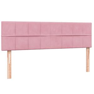 Box spring postel s matrací a LED růžová 140x210 cm samet - obrázek 7