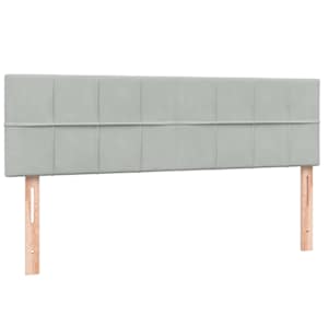 Box spring postel s matrací a LED světle šedá 160x210 cm samet - obrázek 7