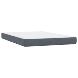 Box spring postel s matrací a LED tmavě šedá 160x210 cm samet - obrázek 8