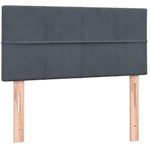 Box spring postel s matrací a LED tmavě šedá 80x220 cm samet - obrázek 7