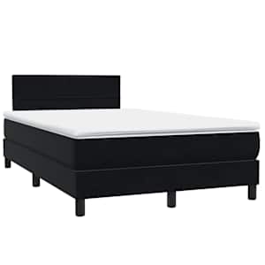 Box spring postel s matrací a LED černá 120x220 cm samet - obrázek 5