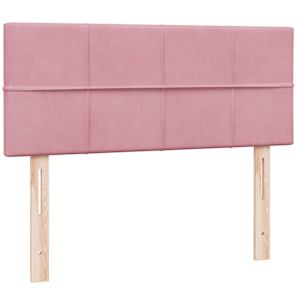 Box spring postel s matrací a LED růžová 120x220 cm samet - obrázek 7