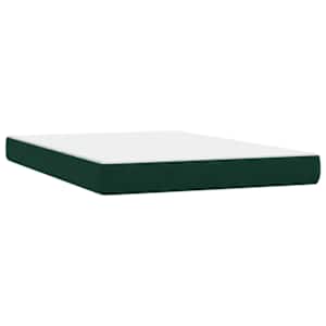 Box spring postel s matrací a LED tmavě zelená 160x220 cm samet - obrázek 8