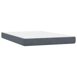 Box spring postel s matrací a LED tmavě šedá 160x210 cm samet - obrázek 7