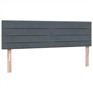 Box spring postel s matrací a LED tmavě šedá 160x210 cm samet - obrázek 8