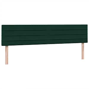Box spring postel s matrací a LED tmavě zelená 200x210 cm samet - obrázek 8