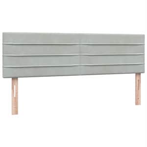 Box spring postel s matrací a LED světle šedá 160x220 cm samet - obrázek 8