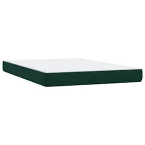 Box spring postel s matrací a LED tmavě zelená 160x220 cm samet - obrázek 7