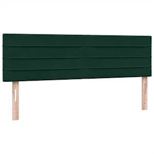 Box spring postel s matrací a LED tmavě zelená 160x220 cm samet - obrázek 8