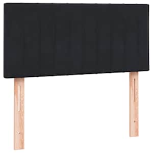 Box spring postel s matrací a LED černá 90x210 cm samet - obrázek 7