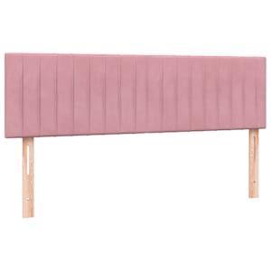 Box spring postel s matrací a LED růžová 140x210 cm samet - obrázek 7