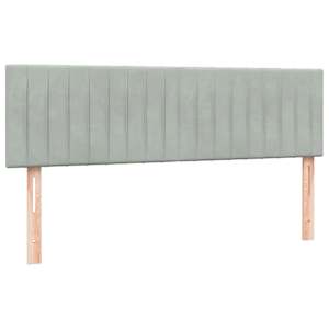Box spring postel s matrací a LED světle šedá 160x210 cm samet - obrázek 7