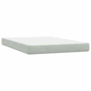 Box spring postel s matrací a LED světle šedá 160x210 cm samet - obrázek 8