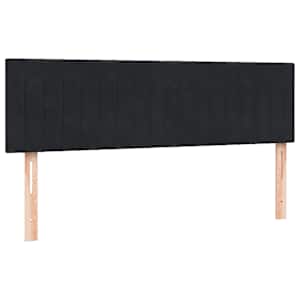 Box spring postel s matrací a LED černá 160x210 cm samet - obrázek 7