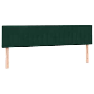 Box spring postel s matrací a LED tmavě zelená 200x210 cm samet - obrázek 7