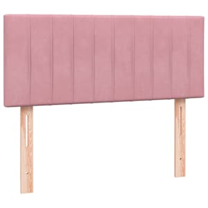 Box spring postel s matrací a LED růžová 120x220 cm samet - obrázek 7