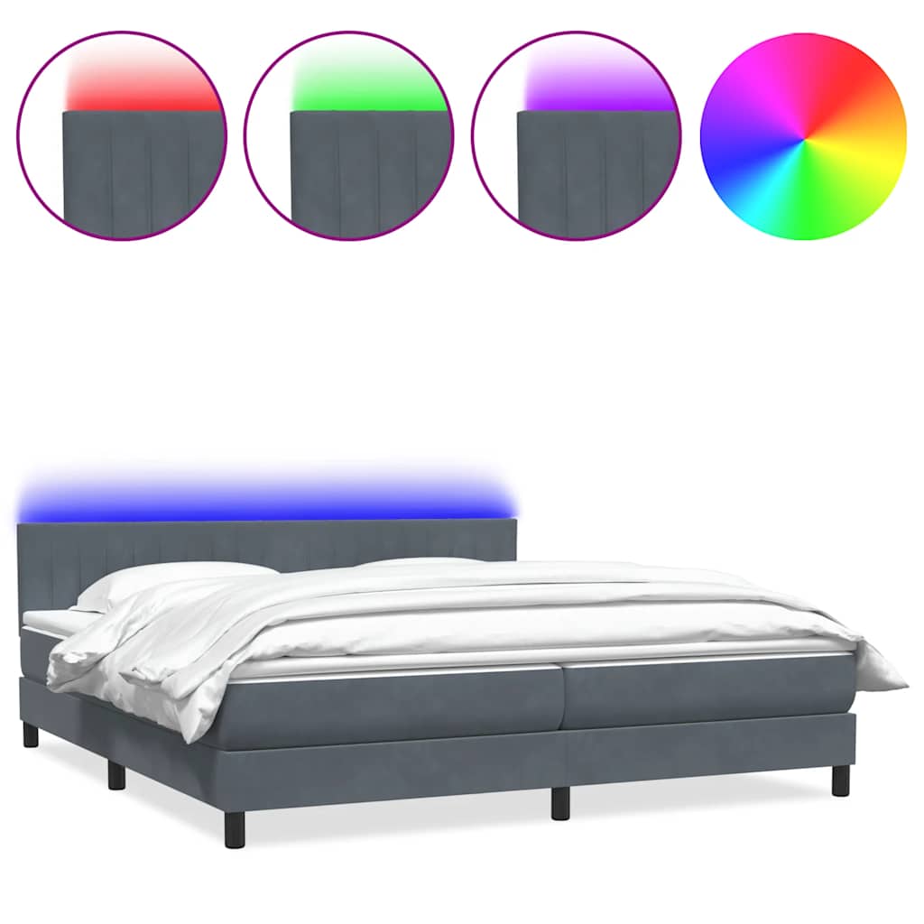 vidaXL µ²¬ Boxspring µ £± & LED £ ³ 180x220 µ. µ»½