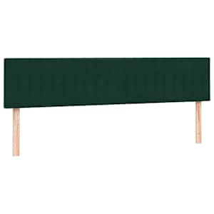 Box spring postel s matrací a LED tmavě zelená 180x220 cm samet - obrázek 7
