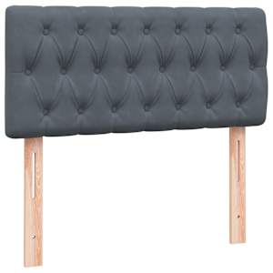 Box spring postel s matrací a LED tmavě šedá 80x210 cm samet - obrázek 7