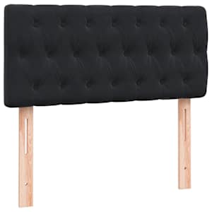 Box spring postel s matrací a LED černá 90x210 cm samet - obrázek 7