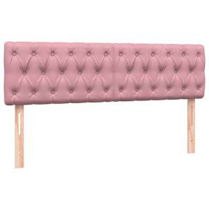 Box spring postel s matrací a LED růžová 140x210 cm samet - obrázek 7