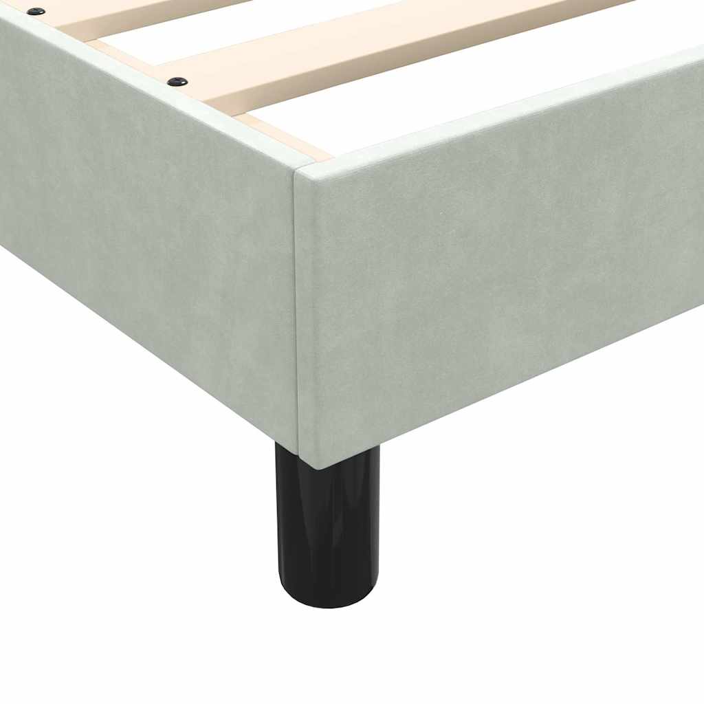 Box spring postel s matrací a LED světle šedá 160x210 cm samet - obrázek 14