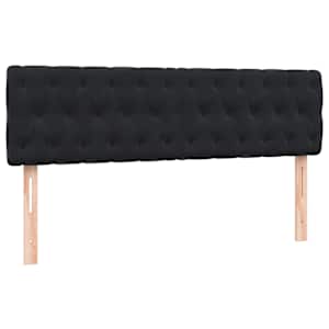 Box spring postelja z vzmetnico LED črna 160x210 cm žamet - slika 7