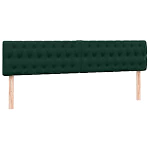 Box spring postel s matrací a LED tmavě zelená 200x210 cm samet - obrázek 7