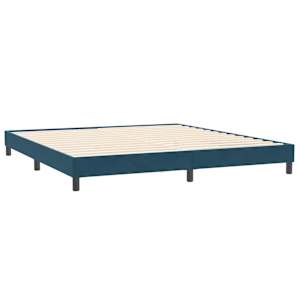 Box spring postel s matrací a LED tmavě modrá 200x210 cm samet - obrázek 6