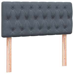 Box spring postel s matrací a LED tmavě šedá 80x220 cm samet - obrázek 7