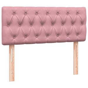 Box spring postel s matrací a LED růžová 120x220 cm samet - obrázek 7
