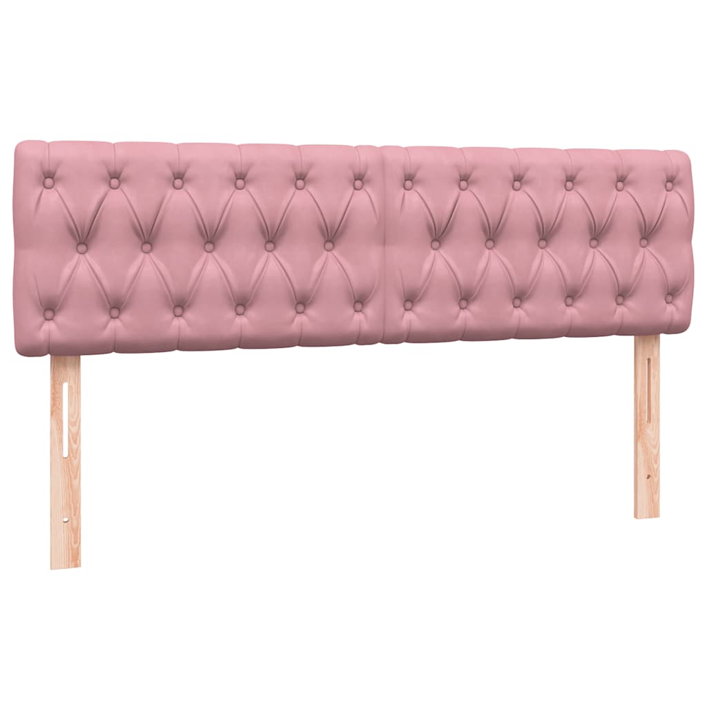 Box spring postel s matrací a LED růžová 140x220 cm samet - obrázek 7
