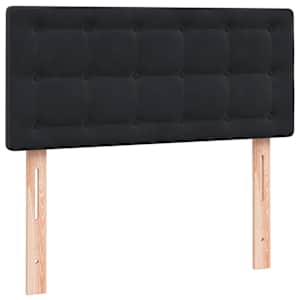 Box spring postel s matrací a LED černá 90x210 cm samet - obrázek 7