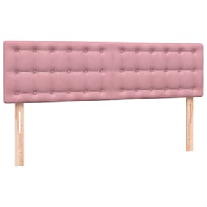 Box spring postel s matrací a LED růžová 160x210 cm samet - obrázek 7
