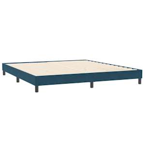 Box spring postel s matrací a LED tmavě modrá 200x210 cm samet - obrázek 6