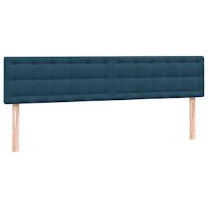 Box spring postel s matrací a LED tmavě modrá 200x210 cm samet - obrázek 7