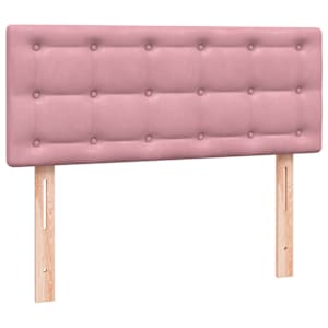 Box spring postel s matrací a LED růžová 120x220 cm samet - obrázek 8